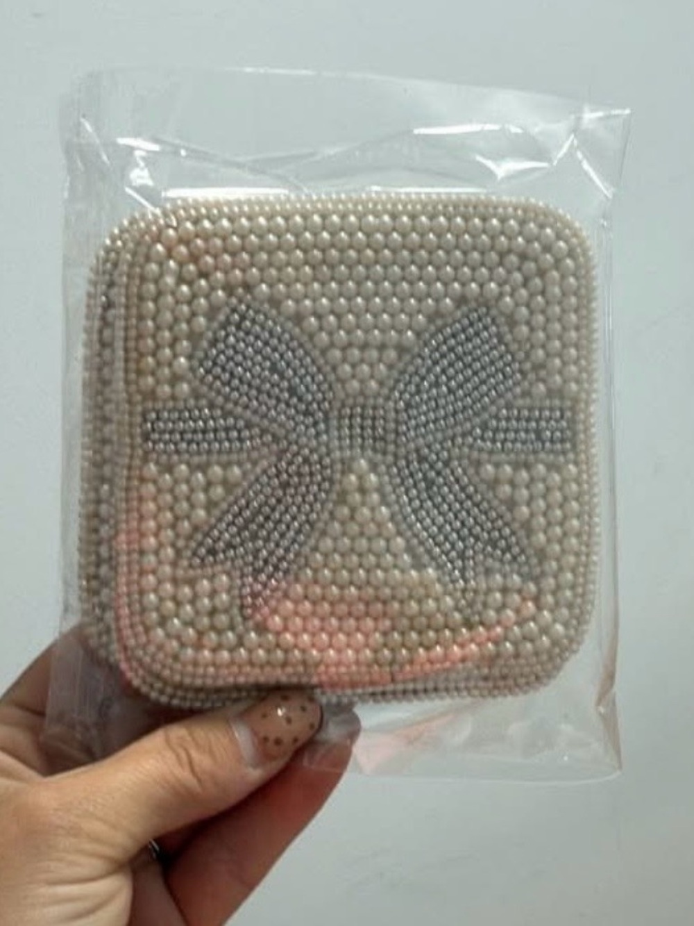 New!  Budhagirl Drink Mats / Coasters - Set of 4 Pearl-Accent w/Bow Detail